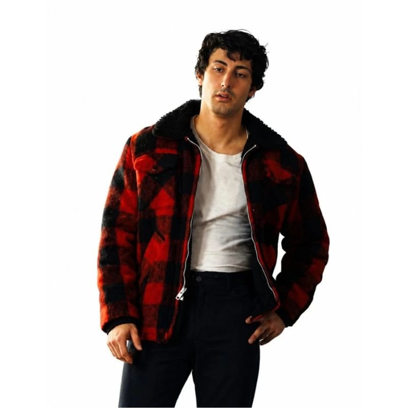 i-play-rocky-2026-anthony-ippolito-red-plaid-shearling-jacket I Play Rocky 2026 Anthony Ippolito Red Plaid Shearling Jacket - Image 1