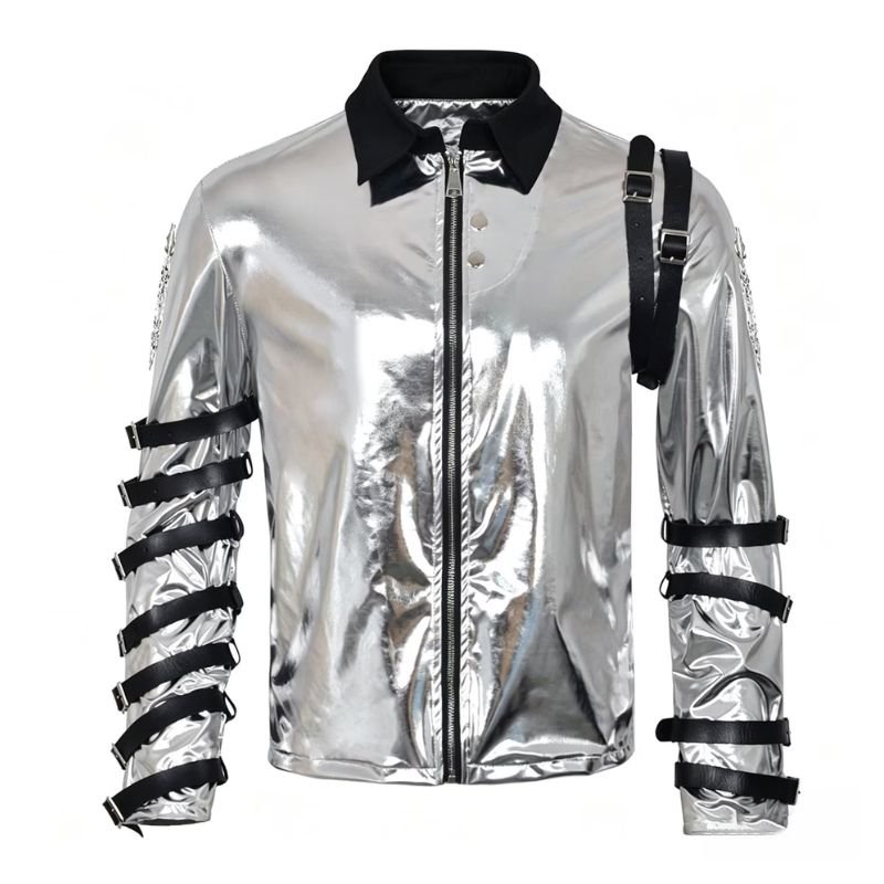 michael-jackson-bad-world-tour-silver-jacket Michael Jackson Bad World tour Silver Jacket - Image 1