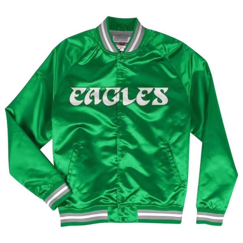 philadelphia-eagles-satin-lightweight-jacket Philadelphia Eagles Satin Lightweight Jacket - Image 1