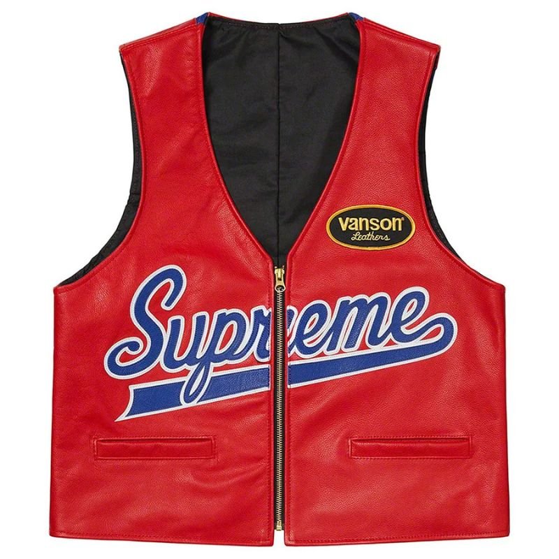 supreme-leather-vest Spider Web Leather Vest - Image 1