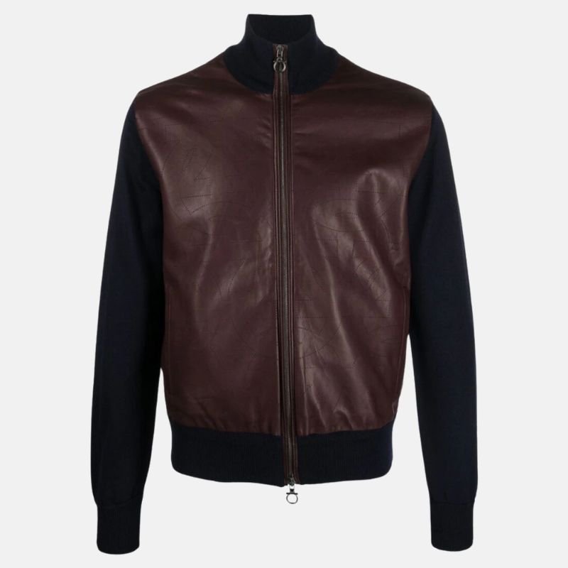 turtle-neck-maroon-bomber-jacket-for-mens Turtle Neck Maroon Bomber Jacket For Men - Image 1