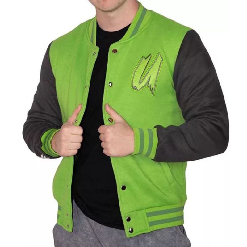 unspeakable-green-and-black-varsity-jacket Unspeakable Green and Black Varsity Jacket - Image 1