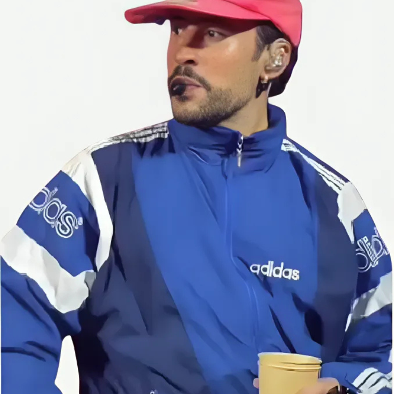 2026-World-Tour-Bad-Bunny-Blue-Adidas-Track-Jacket Bad Bunny 2026 Tour Adidas Track Jacket - Image 1