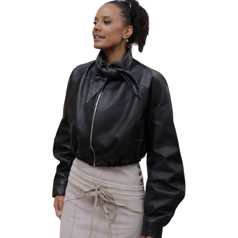 Ava-Dash-TV-Series-Next-Gen-NYC-S02-Khaki-Jacke Ava Dash Next Gen NYC S02 Black Leather Jacket - Image 1