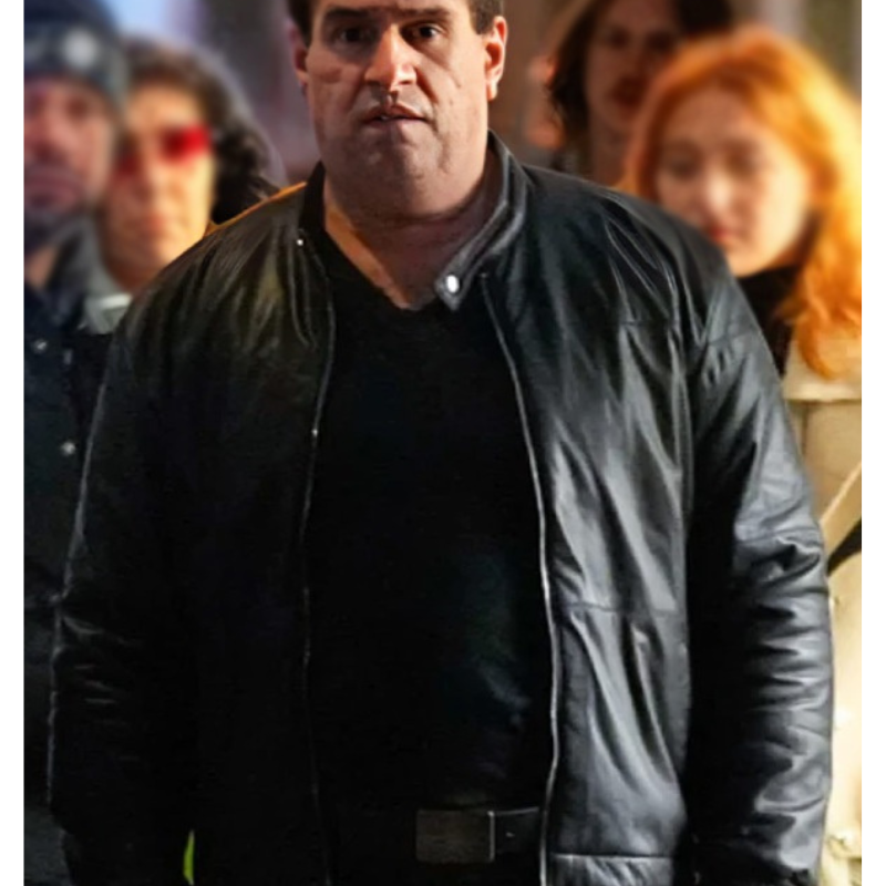 Colin-Farrell-TV-Mini-Series-The-Penguin-2024-Oz-Cobb-Black-Leather-Jacket The Penguin 2024 Colin Farrell Black Leather Jacket - Image 1