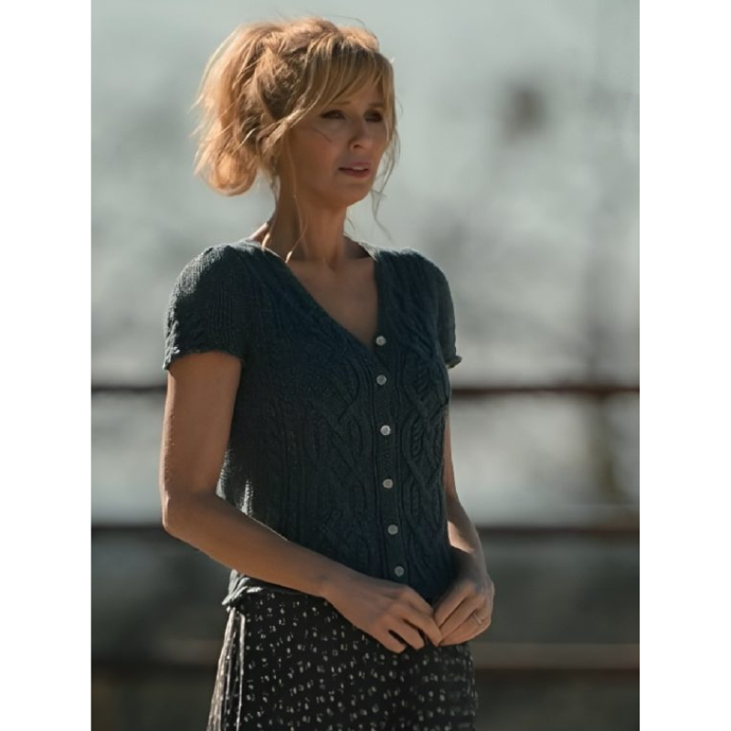 Dutton-Ranch-S01-Beth-Dutton-Cable-Knit-Cardigan Dutton Ranch S01 Beth Dutton Blue Cable Knit Cardigan - Image 1
