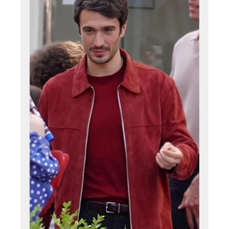 Emily-in-Paris-Marcello-Eugenio-Franceschini-Red-Suede-Leather-Jacket-800x800 Marcello Emily in Paris S04 Red Suede Leather Jacket - Image 1