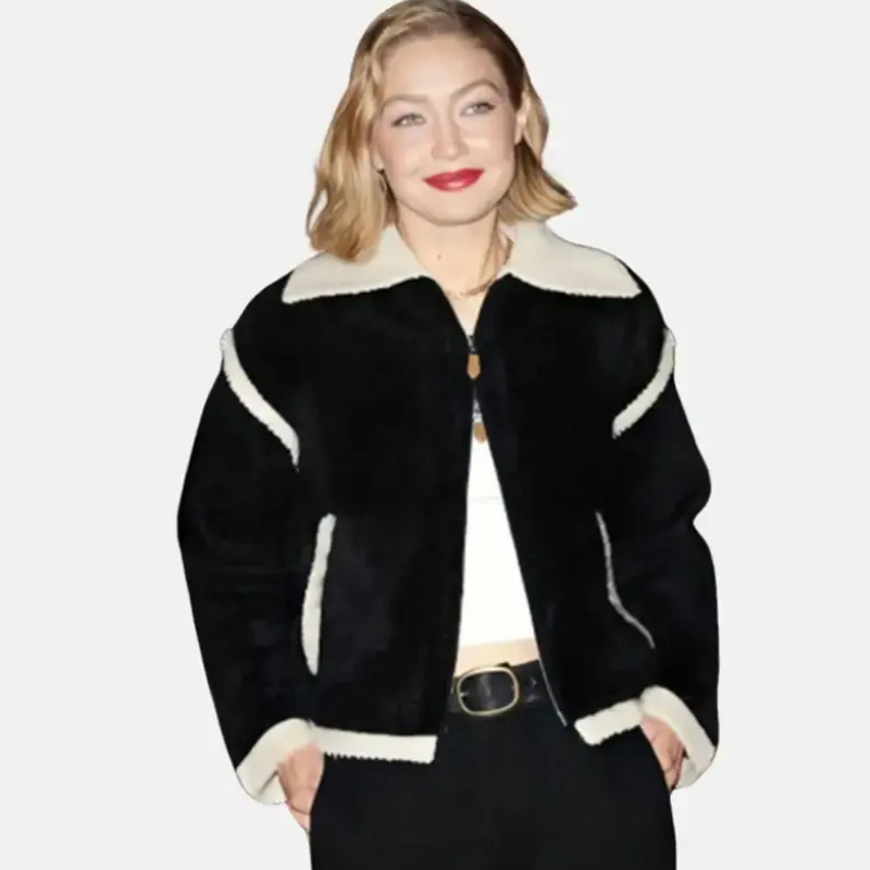 Guest-In-Residence-Seoul-Opening-Gigi-Hadid-Black-Jacket Gigi Hadid Guest In Residence Seoul Opening Jacket - Image 1