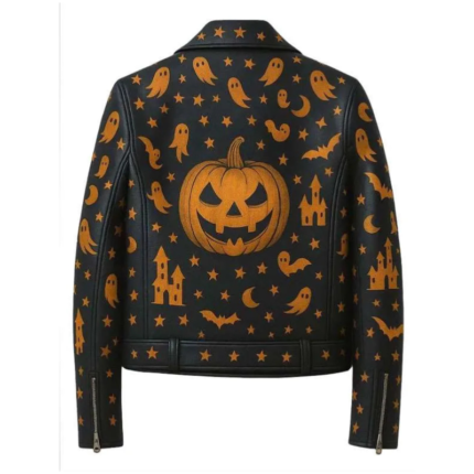 Halloween Leather Jacket Back View