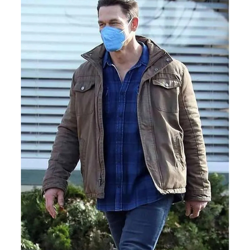 John-Cena-Peacemaker-Brown-Cotton-Jacket John Cena Peacemaker Jacket - Image 1