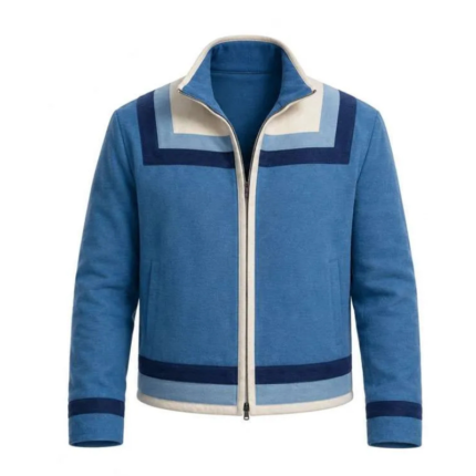 Johnny Storm blue jacket front detail