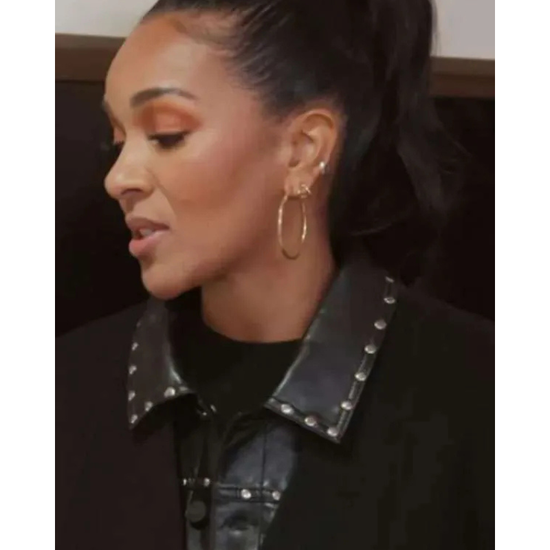 Lizzie-Mathis-Honest-Renovations-S04-Black-Leather-Jacket Honest Renovations S04 Lizzie Mathis Black Leather Jacket - Image 1