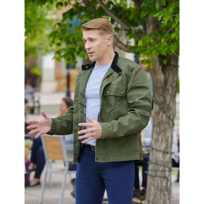 Ride-TV-Series-Gus-Booker-Green-Cotton-Jacket Gus Booker Ride 2023 Green Cotton Jacket - Image 1
