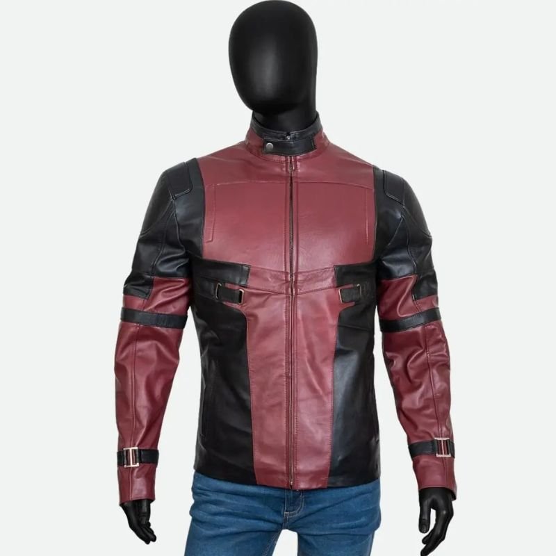 Ryan-Reynolds-Deadpool-Leather-Jacket Ryan Reynolds Deadpool Leather Jacket - Image 1