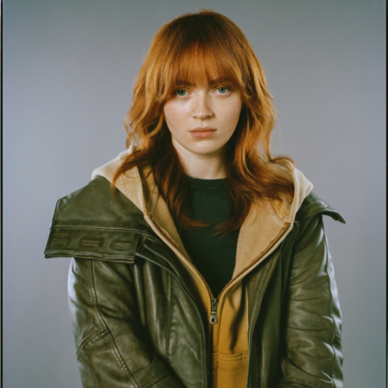 Spider-Man Brand New Day Jean Grey Leather Coat worn in front view