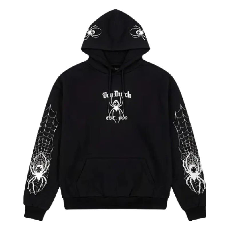 Spider_Crest_Black_Hoodie Spider Crest Black Hoodie - Image 1