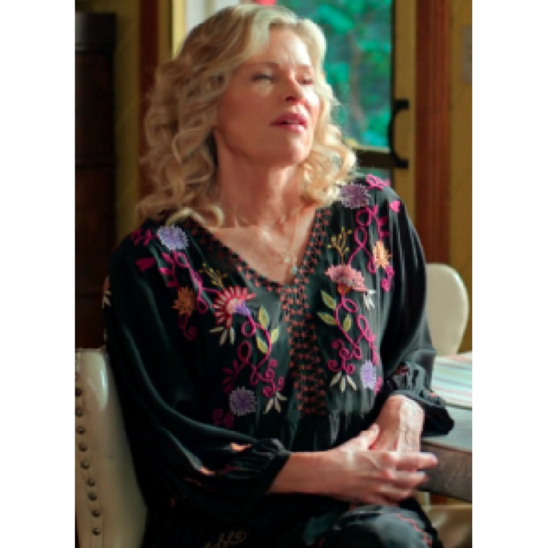 Sullivans-Crossing-S03-Black-Floral-Embroidered-Dress Sullivans Crossing S03 Black Floral Embroidered Dress - Image 1