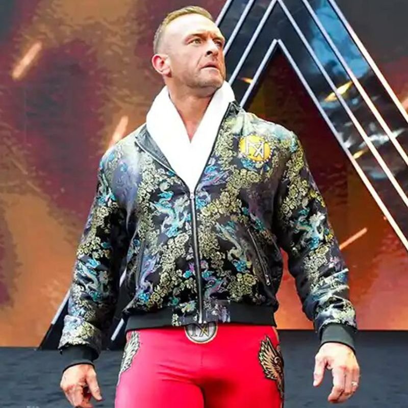 SummerSlam-2026-Nick-Aldis-Black-Bomber-Jacket SummerSlam 2026 Nick Aldis Black Bomber Jacket - Image 1