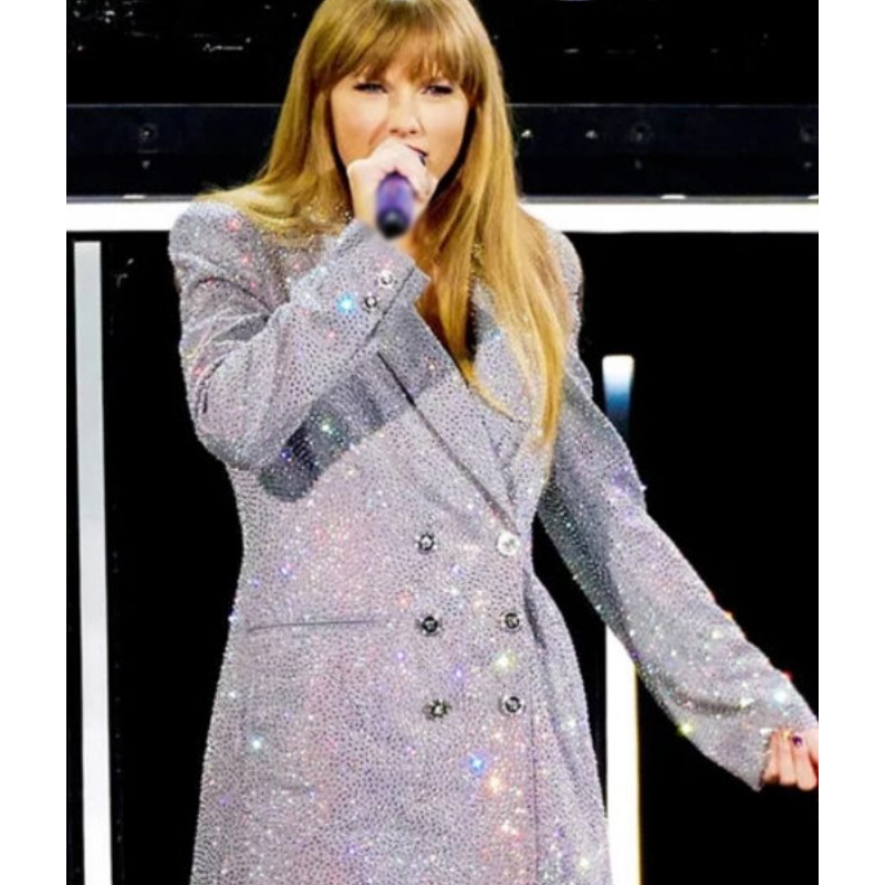 Taylor-Swift-Eras-Tour-Silver-Sequin-Blazer-1 Taylor Swift Eras Tour Silver Blazer - Image 1