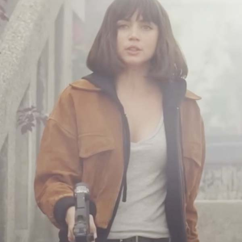 The-Gray-Man-Ana-De-Armas-Bomber-Jacket The Gray Man Ana De Armas Bomber Jacket - Image 1