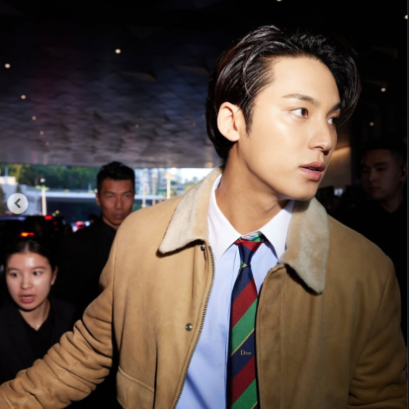 Untitled design (19) Mingyu Tan Suede Bomber Jacket - Image 1