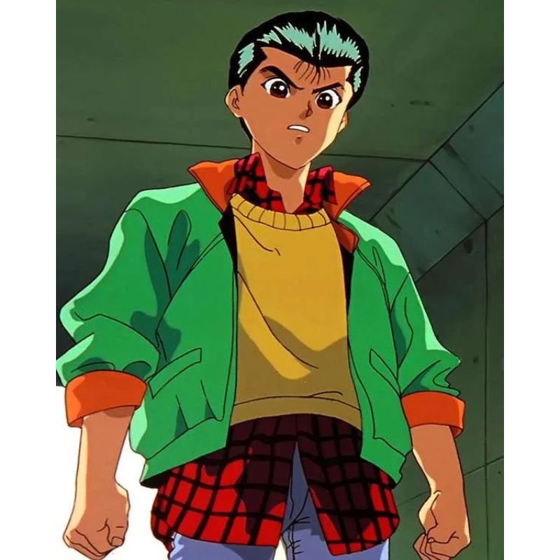 Yusuke-Urameshi-Yuyu-Hakusho-Green-Jacket Yusuke Urameshi Yuyu Hakusho Green Jacket - Image 1