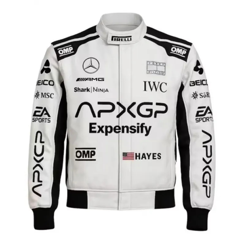 brad-pitt-f1-white-leather-jacke Brad Pitt F1 Sonny Hayes Jacket - Image 1