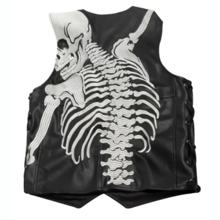 God Speed R.O.D. Leather Vest Back View
