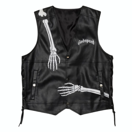 God Speed R.O.D. Leather Vest Front View