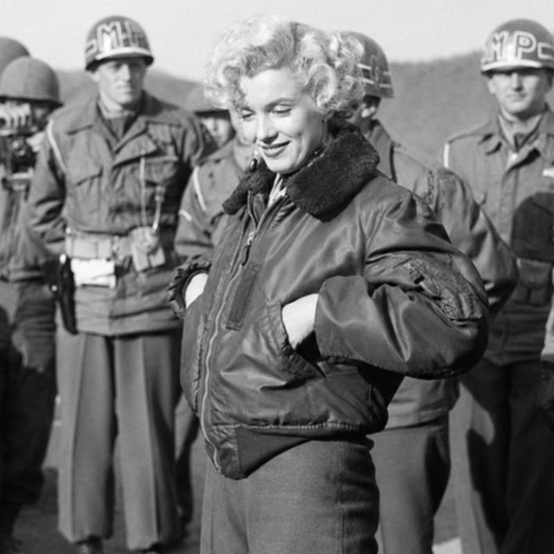 marilyn-monroe-wwii-flight-b-15-bomber-jacket Marilyn Monroe WWII Flight B-15 Bomber Jacket - Image 1