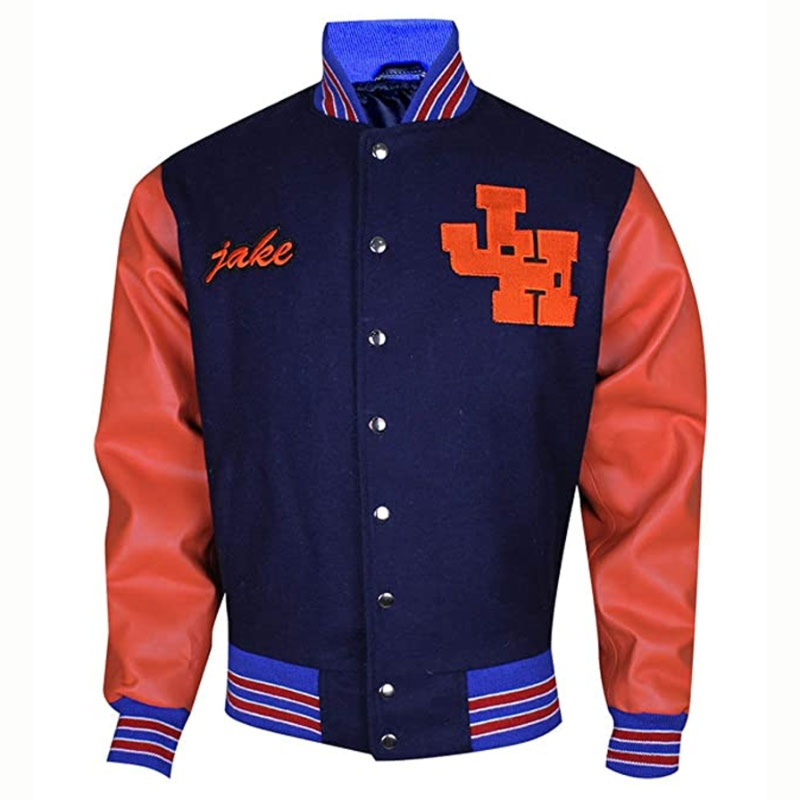 not-another-teen-chris-evans-jake-wyler-jacket3 Jake Wyler Jacket red blue wool body leather sleeves front view