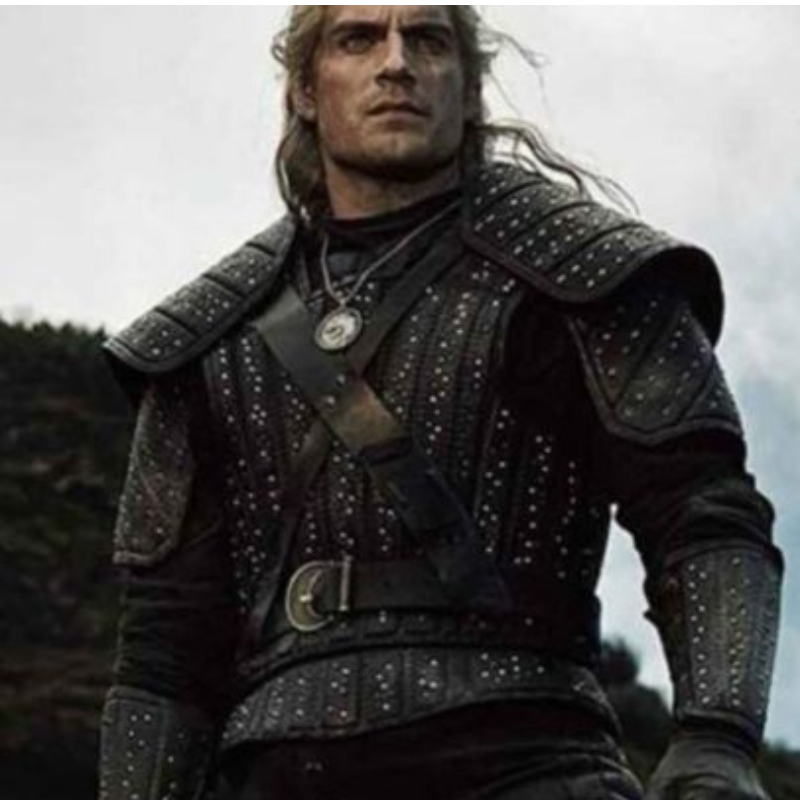 the-witcher-henry-cavill-black-leather-jacket The Witcher Henry Cavill Leather Jacket - Image 1
