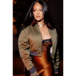 NYC 2026 Rihanna Cropped Bomber Jacket