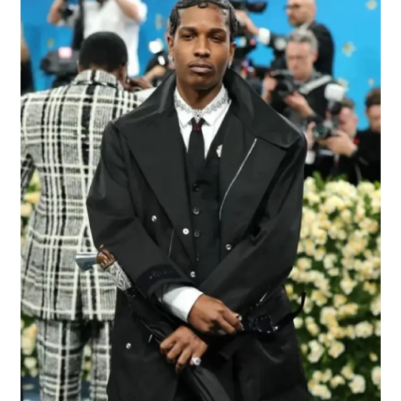 AAP-Rocky-Met-Gala-2025-Black-Jacket-1 A$AP Rocky Met Gala 2025 Jacket - Image 1