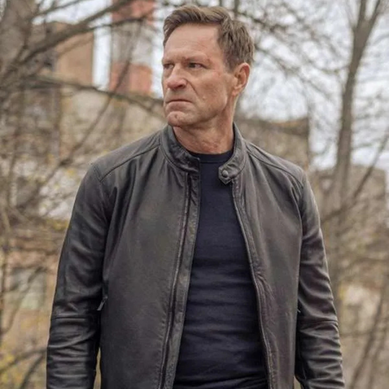 Aaron-Eckhart-Chief-of-Station-2024-Black-Leather-Jacket Aaron Eckhart Chief of Station 2024 Leather Jacket - Image 1