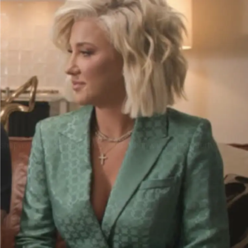 Access-Daily-2025-Savannah-Chrisley-Printed-Satin-Blazer (2) Access Daily 2025 Savannah Chrisley Printed Satin Blazer - Image 1