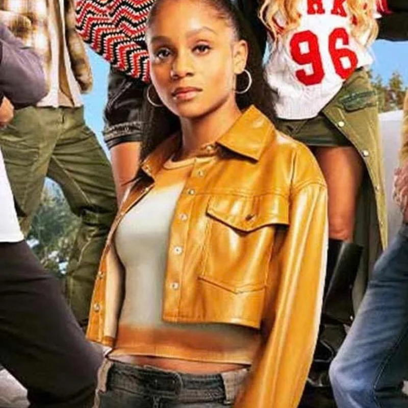 All-American-Homecoming-Simone-Hicks-Brown-Leather-Jacket Simone Hicks All American Homecoming Brown Leather Jacket - Image 1