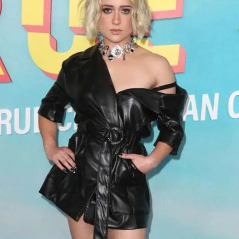 Based-on-a-True-Story-2023-Event-Night-Black-Coat Lizze Broadway Based on a True Story Event Black Leather Coat - Image 1
