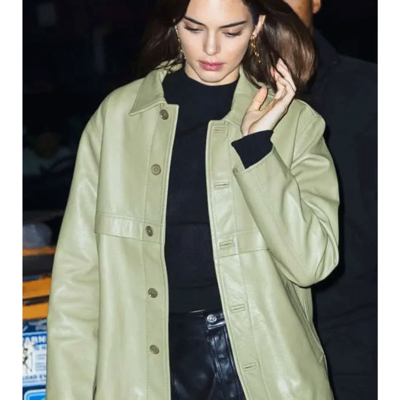 Beverly-Hills-Street-Style-Kendall-Jenner-Jacket Kendall Jenner Street Style Leather Jacket - Image 1