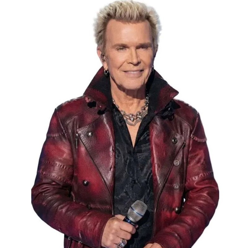 Billy-Idol-American-Idol-Red-Leather-Jacket Billy Idol American Idol Red Leather Jacket - Image 1
