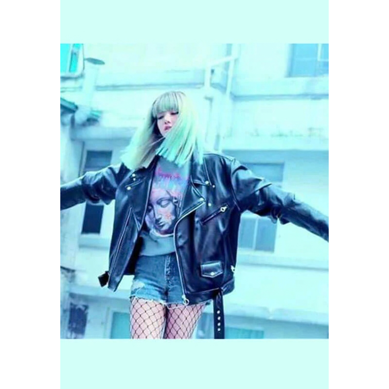 Blackpink-Stay-Lisa-Biker-Leather-Jacket Blackpink Stay Lisa Biker Leather Jacket - Image 1