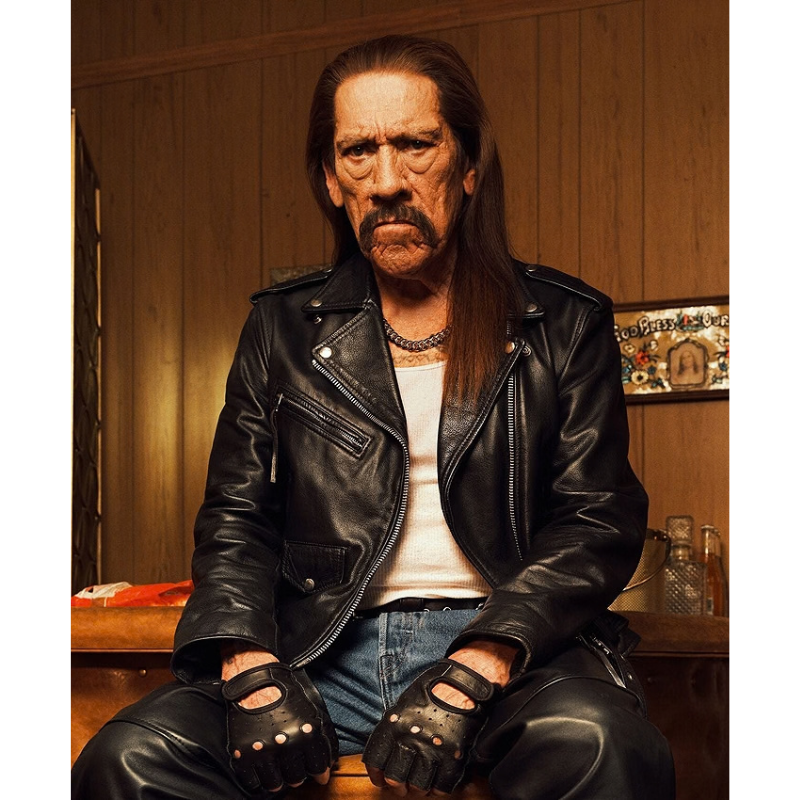 Boots-Campaign-Danny-Trejo-Leather-Jacket Boots Campaign Danny Trejo Leather Jacket - Image 1