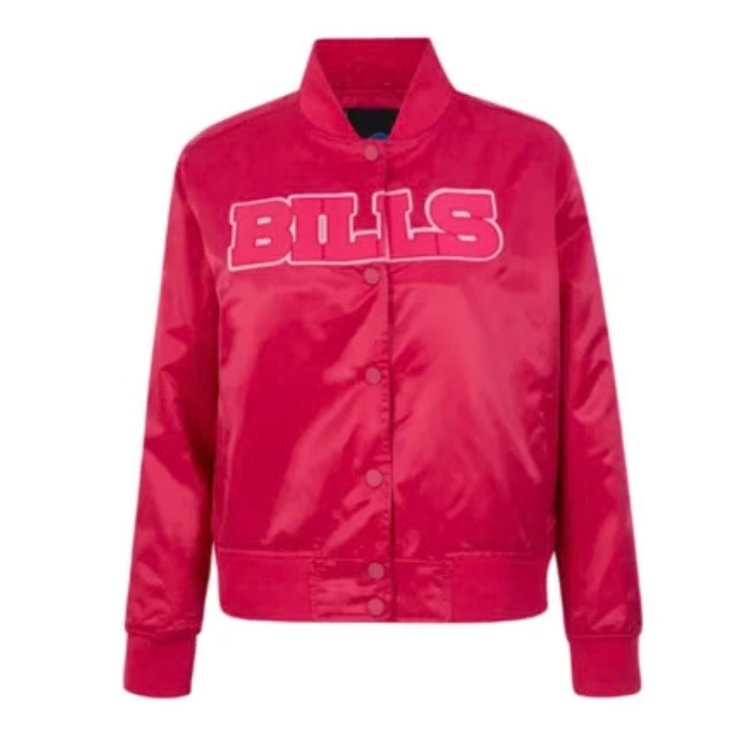 Buffalo-Bills-Full-Snap-Satin-Triple-Pink-Jacket-350x425 Buffalo Bills Classic Triple Pink Satin Jacket - Image 1