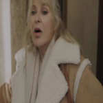 Carol Royle Christmas at Plumhill Manor Brown Shearling Jacket