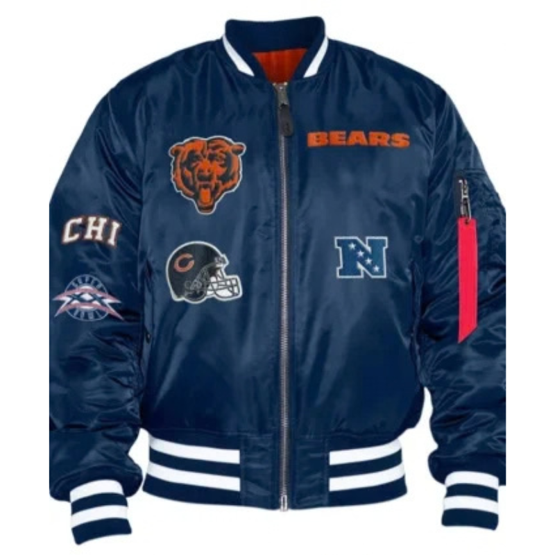 Chicago-Bears-Bomber-MA-1-Jacket-350x425 Chicago Bears Bomber MA-1 Jacket - Image 1