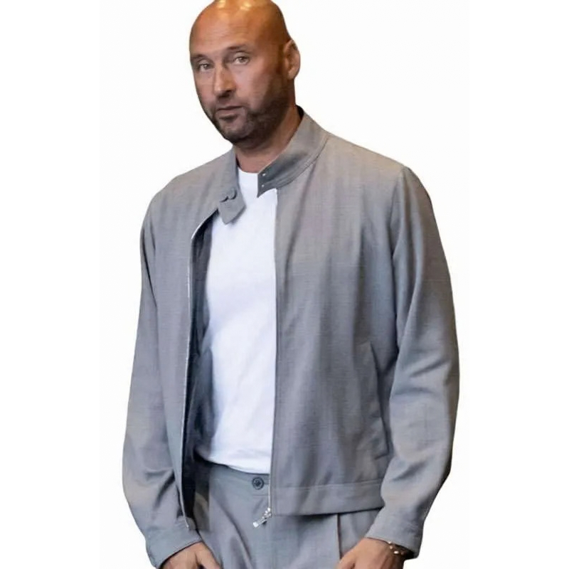 Derek-Jeter-MLB-All-Star-Week-2026-Jacket Derek Jeter MLB All-Star Week 2026 Grey Jacket - Image 1