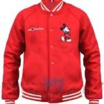 Disney World Mickey Mouse Red Varsity Jacket