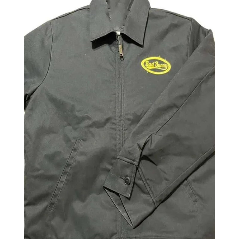 El-Ultimo-Tour-Del-Mundo-2020-Bad-Bunny-Grey-Dickies-Trucker-Jacket El Último Tour Del Mundo Bad Bunny Dickies Jacket - Image 1
