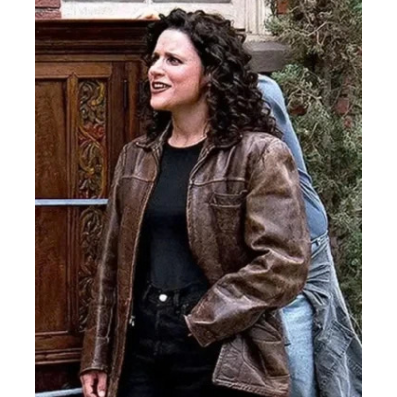 Elaine-Benes-Seinfeld-Brown-Leather-Jacket-Right-350x425 Elaine Benes Seinfeld Brown Leather Jacket - Image 1