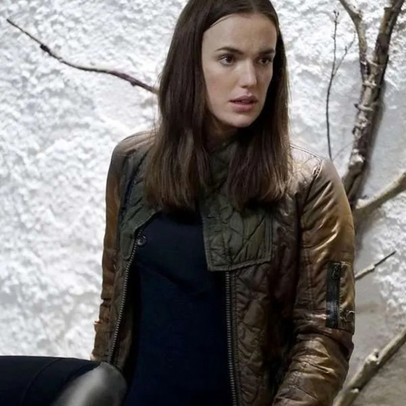 Elizabeth-Henstridge-Agents-Of-Shield-Quilted-Jacket Agents Of Shield Jemma Simmons Quilted Bomber Jacket - Image 1